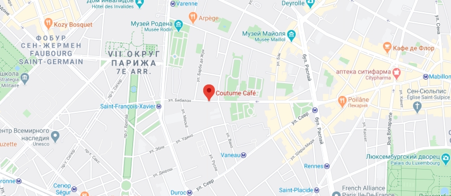 Café Coutume на карте Парижа, Франция Café Coutume на карте Парижа