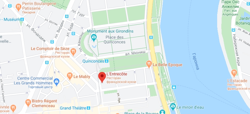 L'Entrecote на карте Где находится L'Entrecote