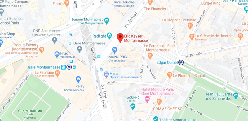 Булочная Eric Kayser по адресу rue du départ в Париже Пекарня Eric Kayser по адресу rue du départ