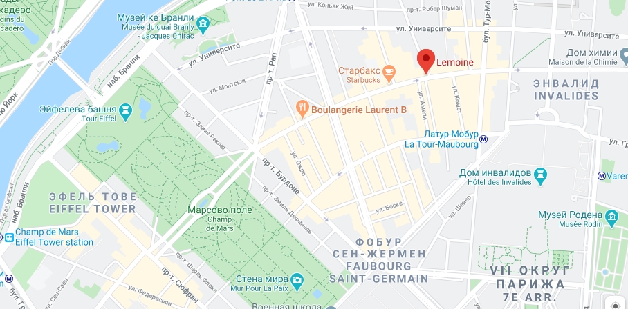 Lemoine на карте Парижа Где находится Lemoine