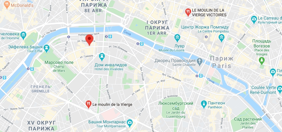 Le Moulin de la Vierge на карте Где находится Le Moulin de la Vierge