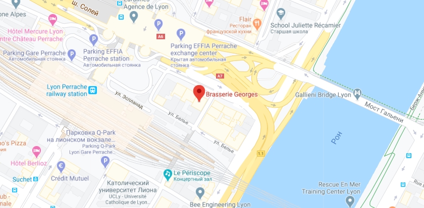 Brasserie George в Лионе Brasserie George на карте Лиона