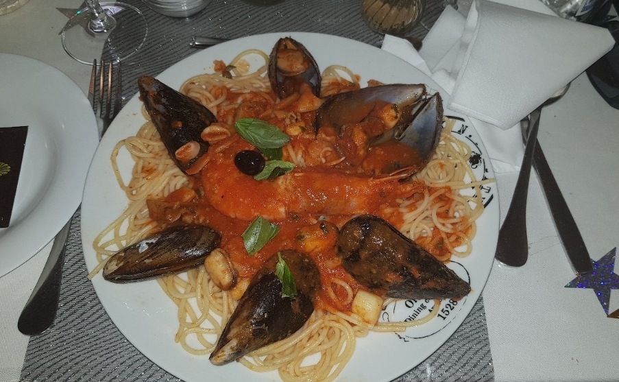Паста с мидиями в Spaghetti 3 Блюдо из Spaghetti 3