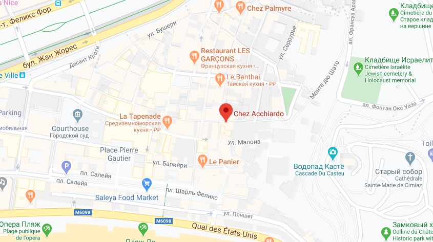 Chez Acchiardo на карте Расположение Chez Acchiardo