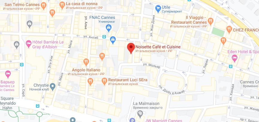 Где находится Noisette Расположение Noisette
