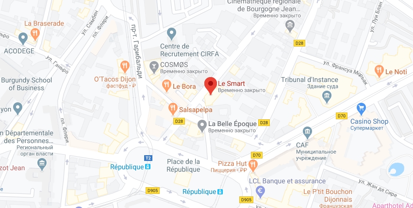 Le Smart на карте Расположение Le Smart